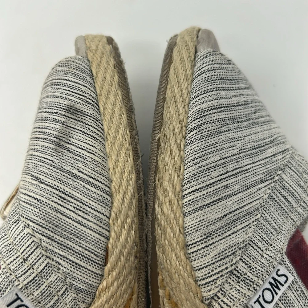 Toms Espadrille Wedged Heel Open Toe Shoes Size 7
